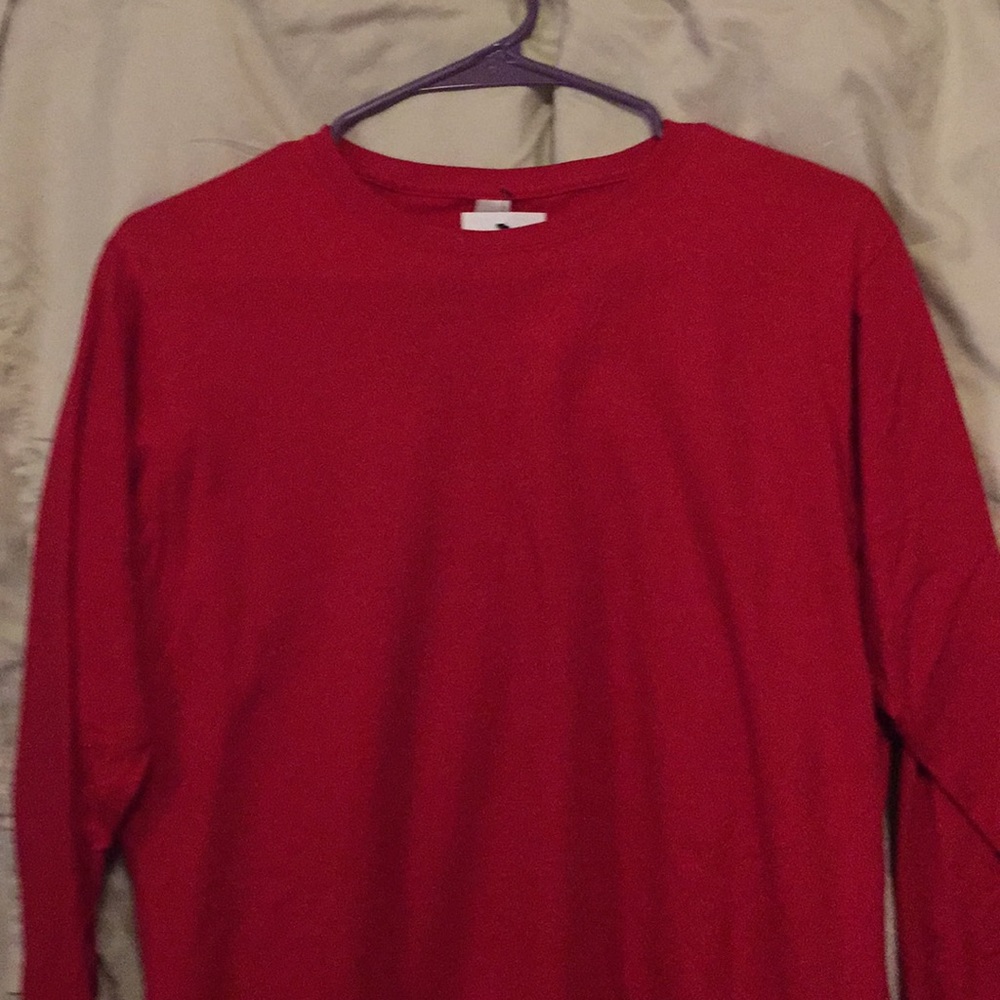 Red long sleeve shirt